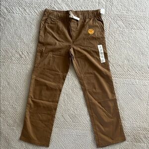Boys 14 husky beige/brown cotton pants reinforced knee